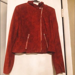 Red suede jacket
